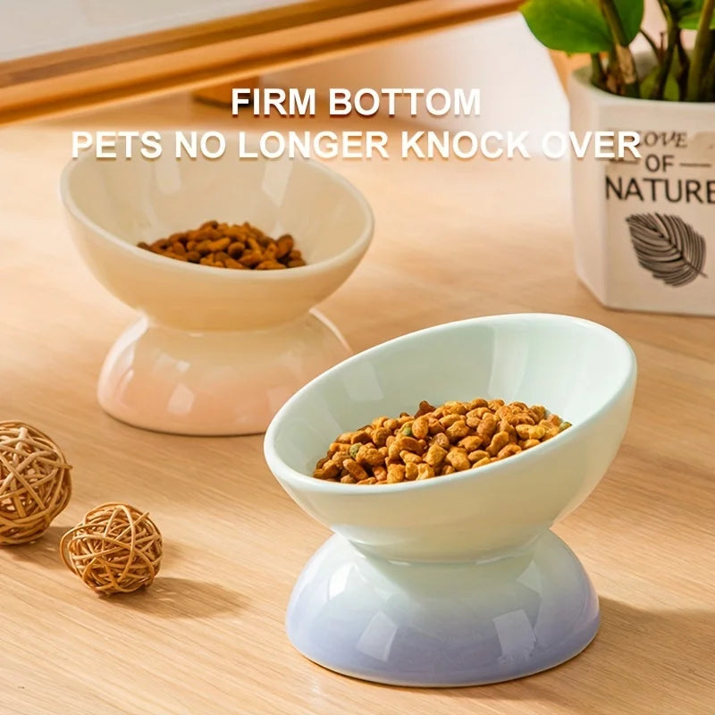 Ceramic Elevated Pet Food Bowls