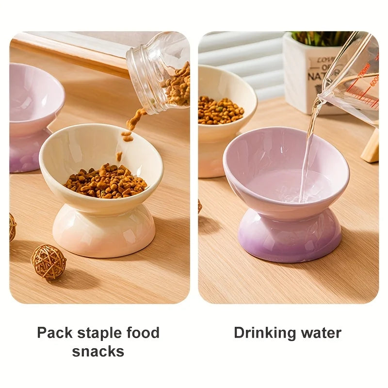 CERAMIC ELEVATED PET FOOD BOWLS