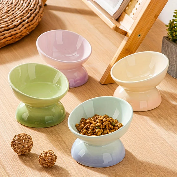 CERAMIC ELEVATED PET FOOD BOWLS