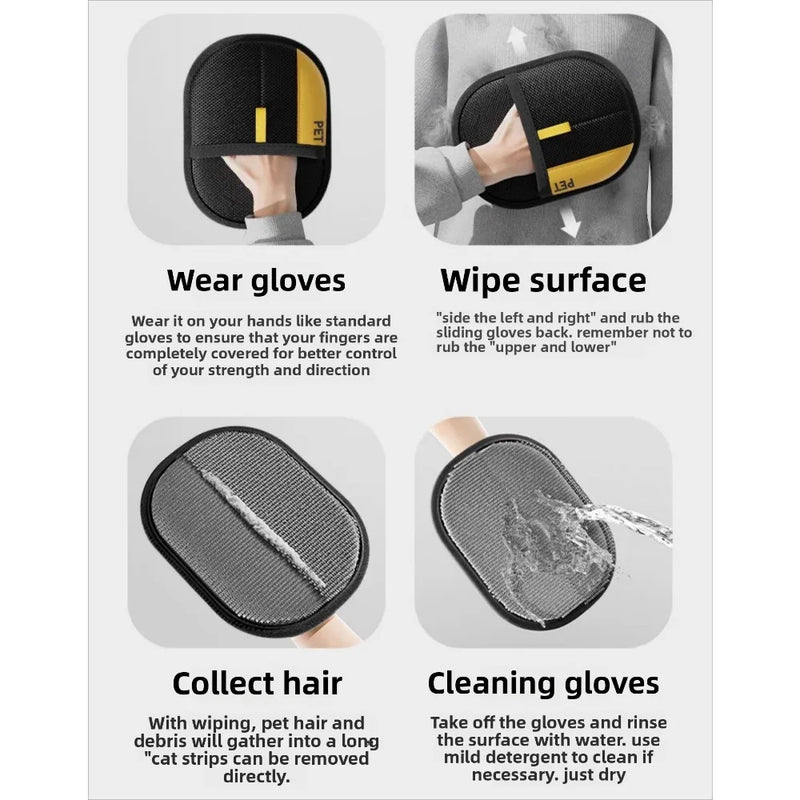 DOG BRUSH REMOVES PET HAIRS