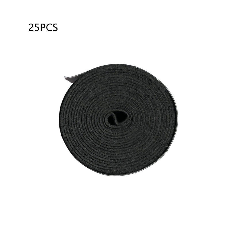 Frosted dry grip tape for sports equipment in a roll, 25 pieces, black color, non-slip and breathable material.